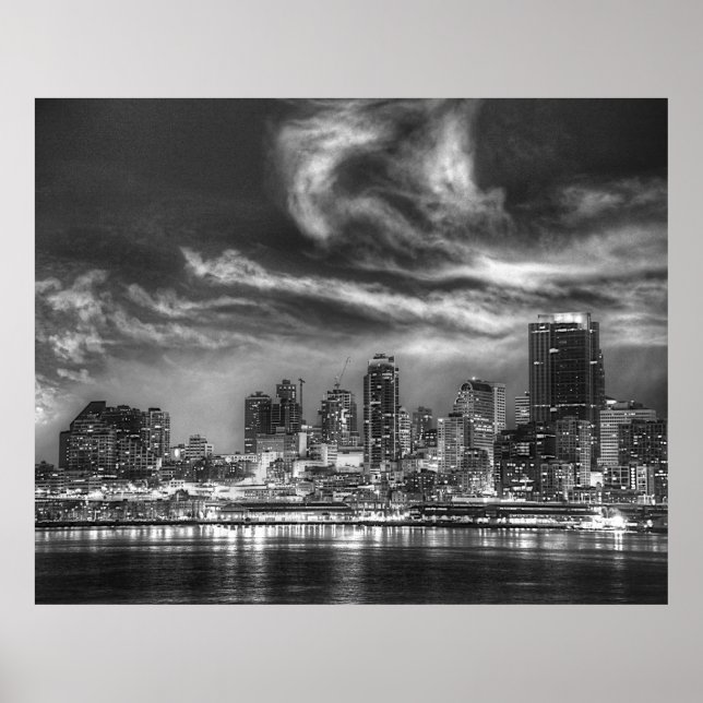 Seattle Skyline Poster (Front)
