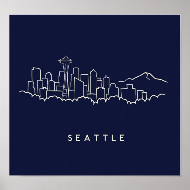 Seattle Skyline Poster (Front)