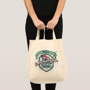 Seattle Skyline Stroke Tote Bag
