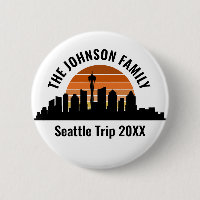 Seattle Skyline Sunset Custom Family Vacation