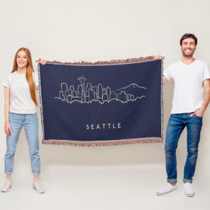 Seattle Skyline Throw Blanket