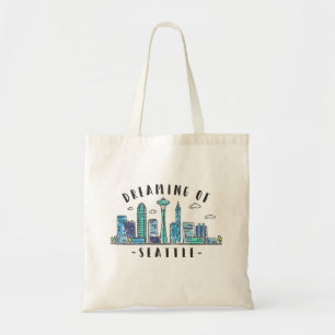 Seattle Skyline Tote Bag