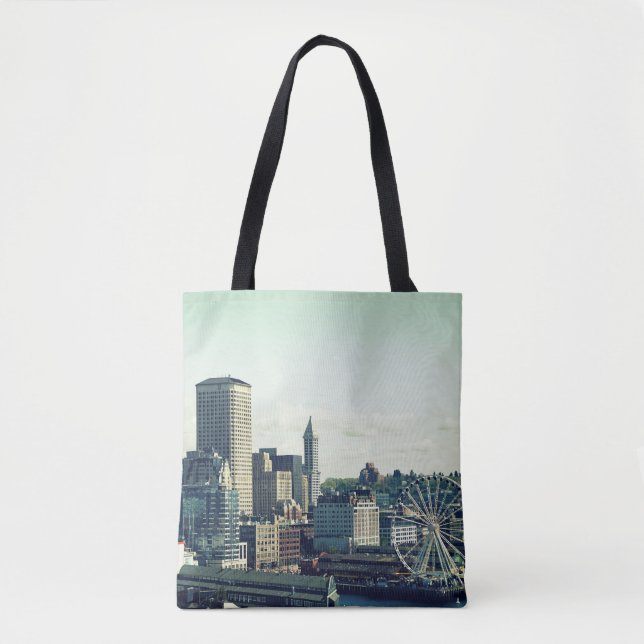Seattle Skyline Tote Bag (Front)