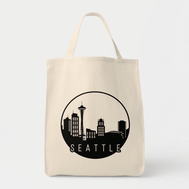 Seattle Skyline Tote Bag (Front)