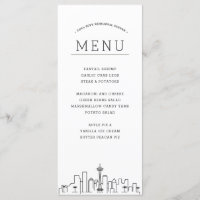 Seattle Skyline | Wedding Event Dinner Menu