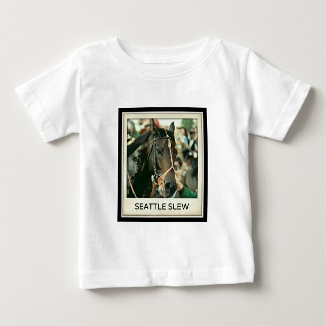 Seattle Slew Thoroughbred 1978 Baby T-Shirt (Front)