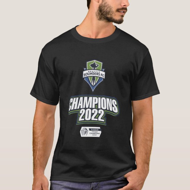 Seattle Sounders Champions 2022 Concacaf Champions T-Shirt (Front)