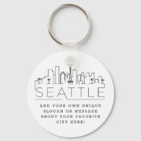 Seattle Stylized Skyline | Custom Slogan