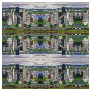 Seattle ~ The Emerald City Fabric
