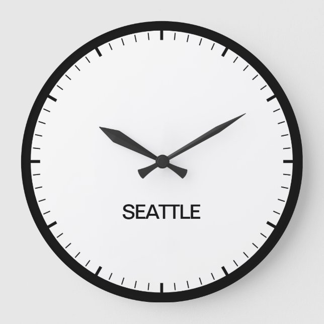 Seattle Time Zone Newsroom Style Clock (Front)