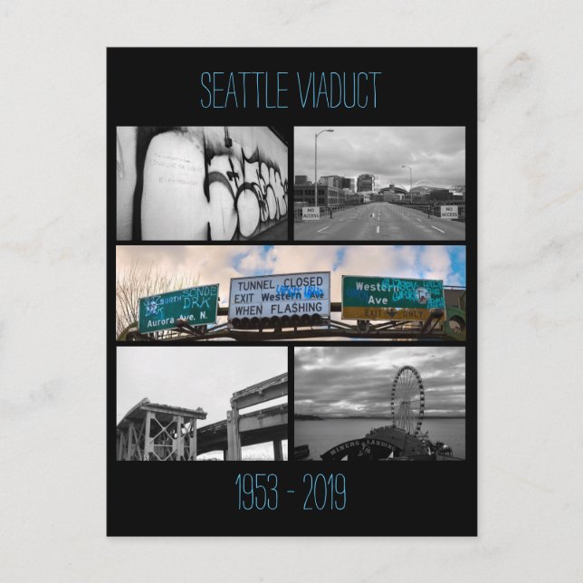Seattle Viaduct Commemorative Postcard (Front)