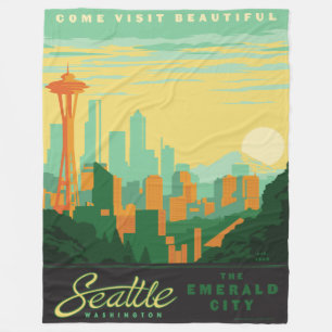 Seattle, WA Fleece Blanket