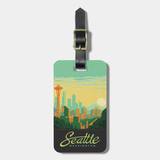 Seattle, WA Luggage Tag (Front Vertical)