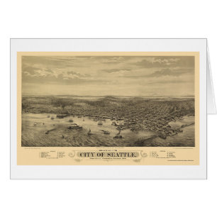 Seattle, WA Panoramic Map - 1878