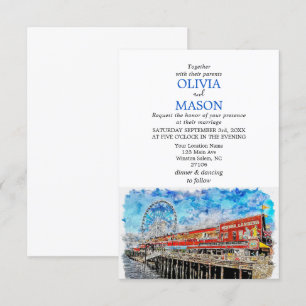 Seattle Wa Skyline Cityscape Wedding Invitation