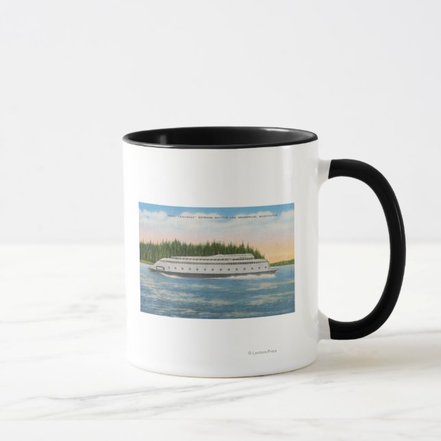 Seattle, WA - View of Kalakala Ferry on Puget Mug (Right)