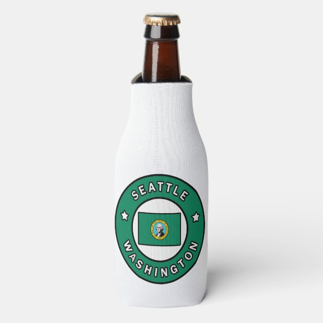 Seattle Washington Bottle Cooler (Bottle Front)