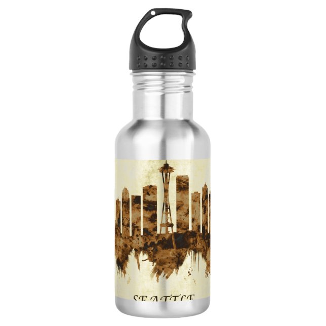 Seattle Washington Cityscape 710 Ml Water Bottle (Front)