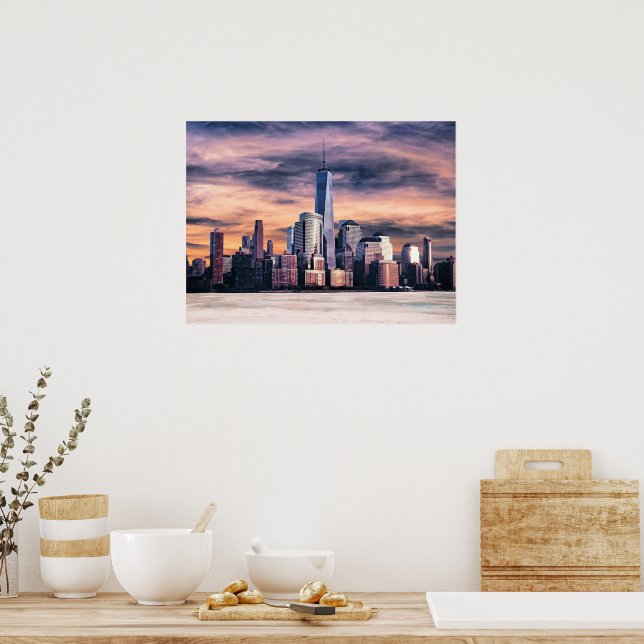 Seattle, Washington Cityscape Poster (Kitchen)