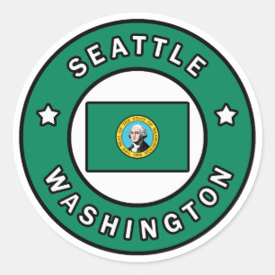 Seattle Washington Classic Round Sticker