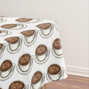 Seattle Washington Coffee Shop Cup Latte Barista Tablecloth