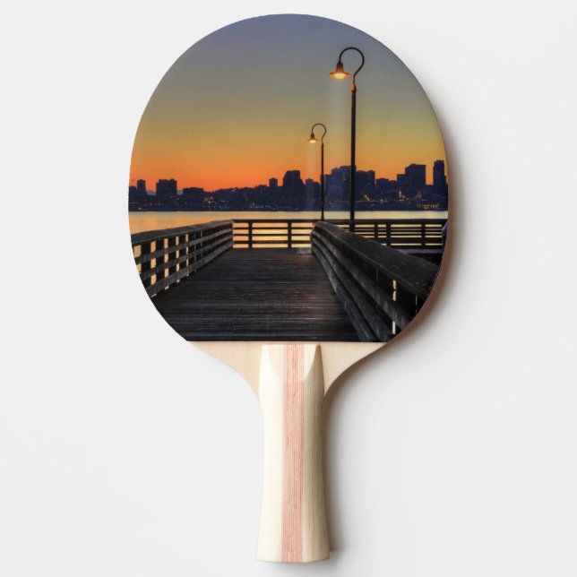 Seattle Washington Downtown Skyline Ping Pong Paddle (Front)