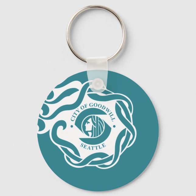 Seattle (Washington) flag Keychain (Front)