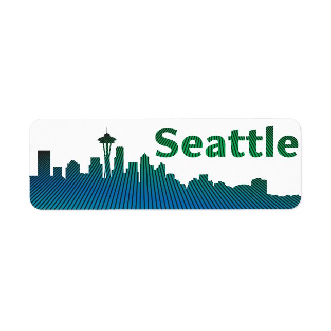 Seattle, Washington inspired address return labels (Front)