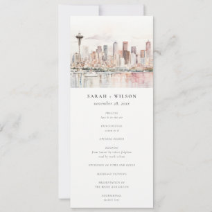 Seattle Washington Landscape Wedding Program