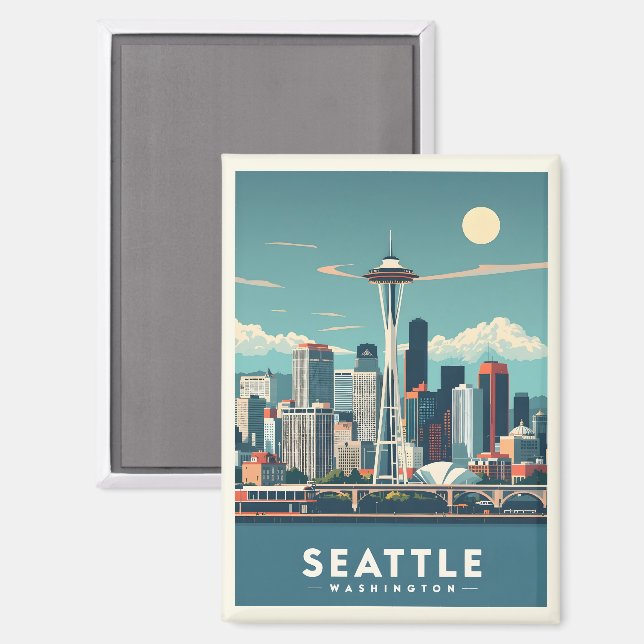 Seattle Washington Magnet (Front/Back)