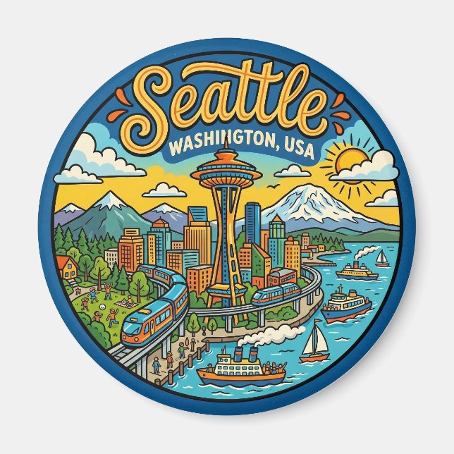 Seattle Washington Magnet (Front)