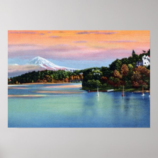 Seattle Washington Mount Rainier Poster (Front)