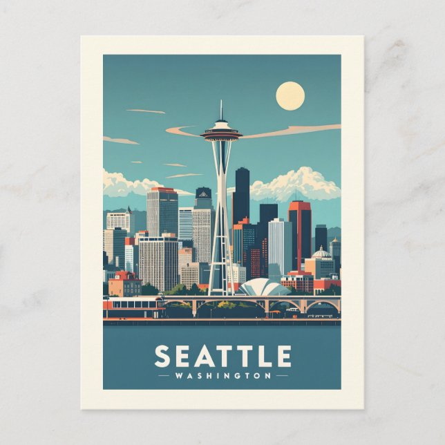 Seattle Washington Postcard (Front)