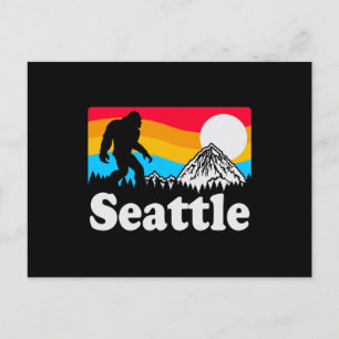 Seattle Washington Retro Bigfoot Postcard