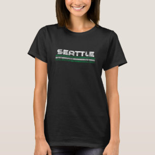 Seattle Washington Retro Vintage Weathered Throwba T-Shirt