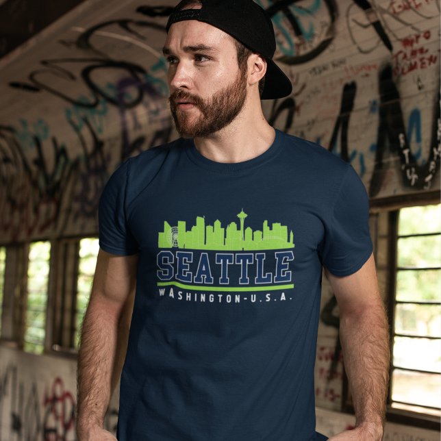 Seattle Washington Skyline City T-Shirt (Creator Uploaded)