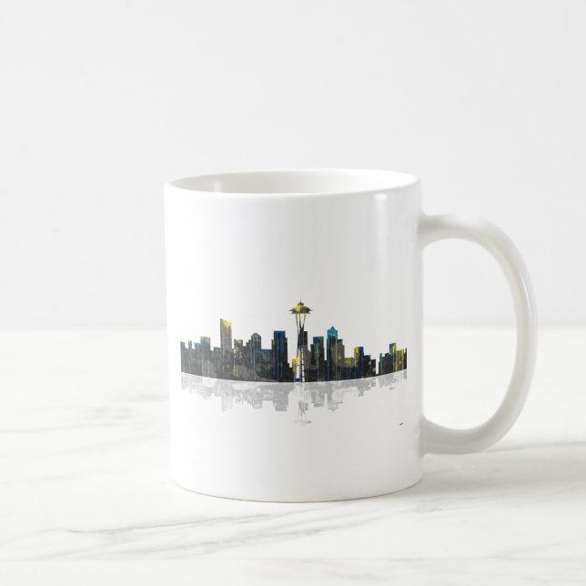 Seattle Washington Skyline Coffee Mug (Right)