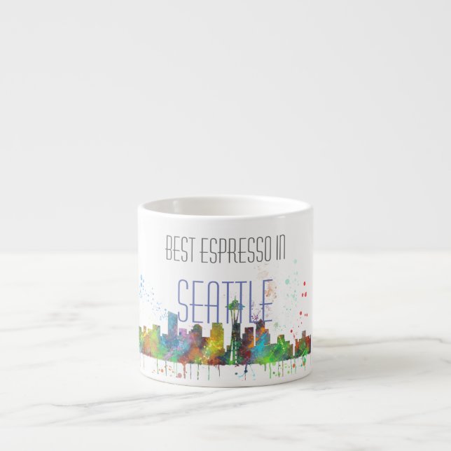 SEATTLE WASHINGTON SKYLINE ESPRESSO CUP (Front)