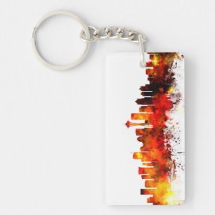 Seattle Washington Skyline Key Ring