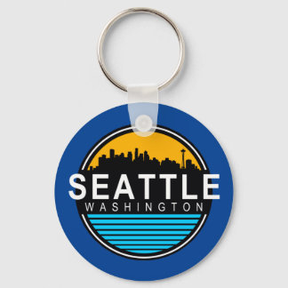 Seattle Washington Skyline Key Ring