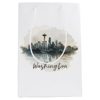 Seattle, Washington Skyline Medium Gift Bag