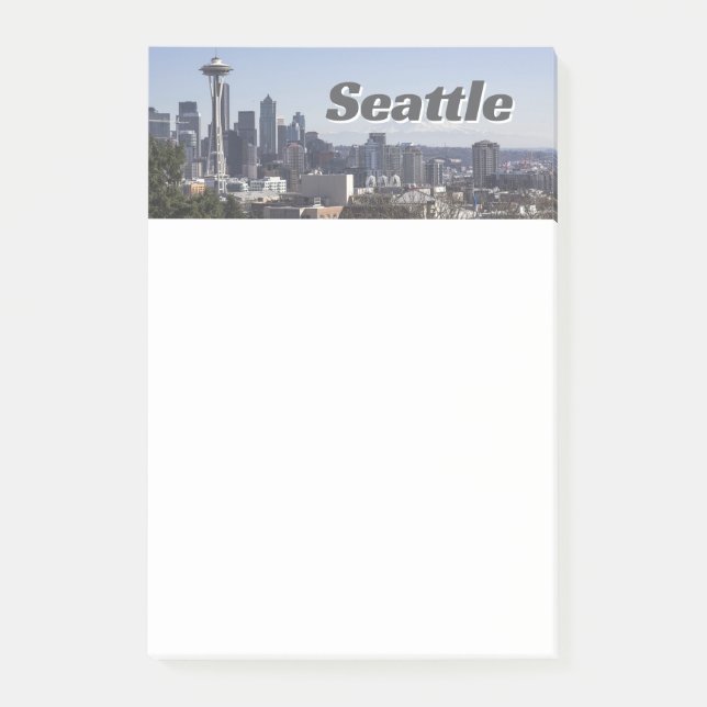 Seattle Washington Skyline Photo Post-it Notes (Front)