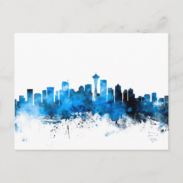 Seattle Washington Skyline Postcard (Front)