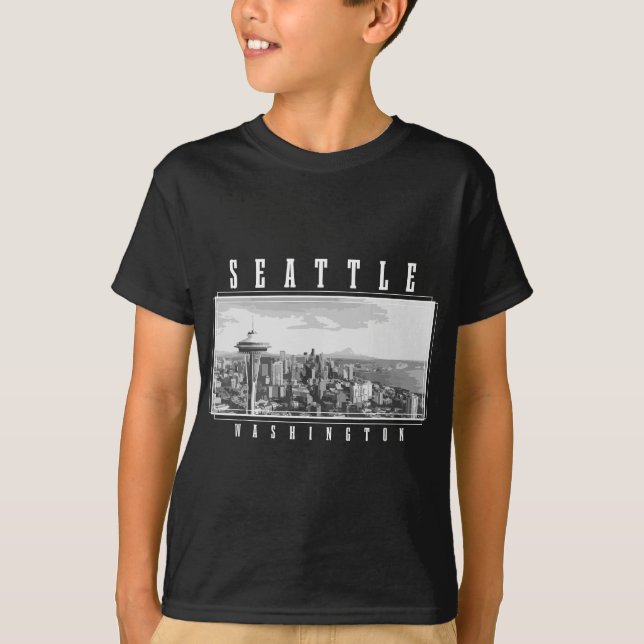 Seattle Washington Skyline Pride Space Needle Vint T-Shirt (Front)
