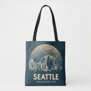 Seattle, Washington Skyline Tote Bag
