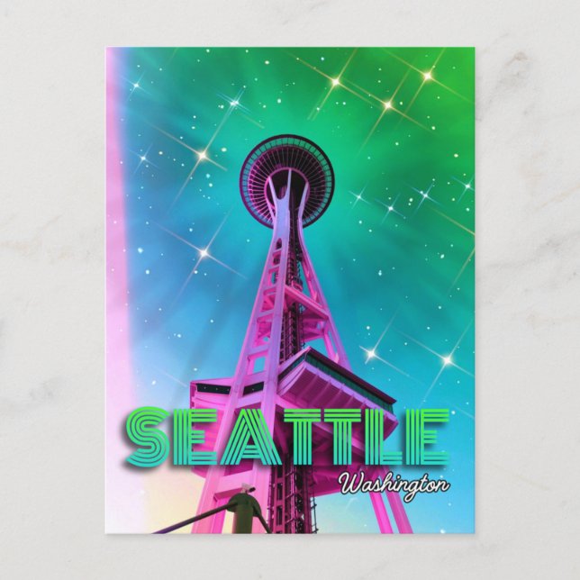 Seattle Washington Space Needle Postcard  (Front)