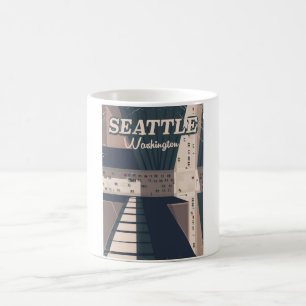 Seattle, Washington state Travel poster Coffee Mug