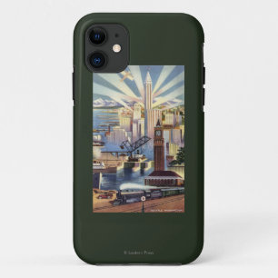 Seattle, Washington - View of Downtown iPhone 11 Case