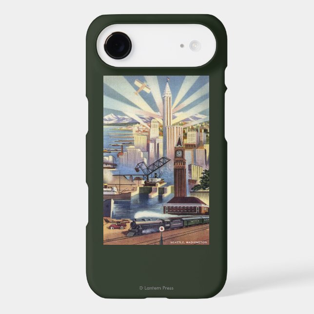 Seattle, Washington - View of Downtown Case-Mate iPhone Case (Back)
