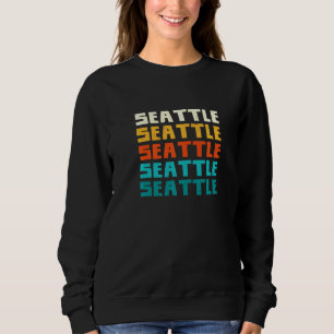 Seattle Washington Vintage Wa Retro Collection Ame Sweatshirt